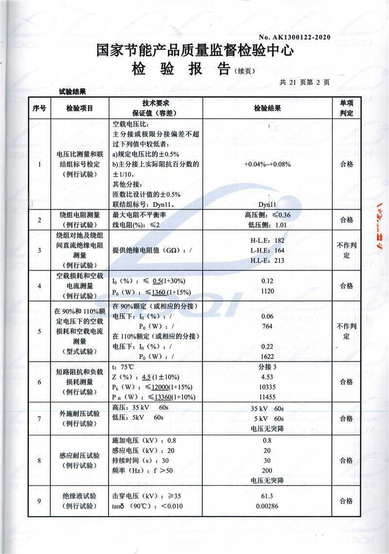 高低压试验报告-S11-1250上海上海上海油浸式变压器-2.jpg